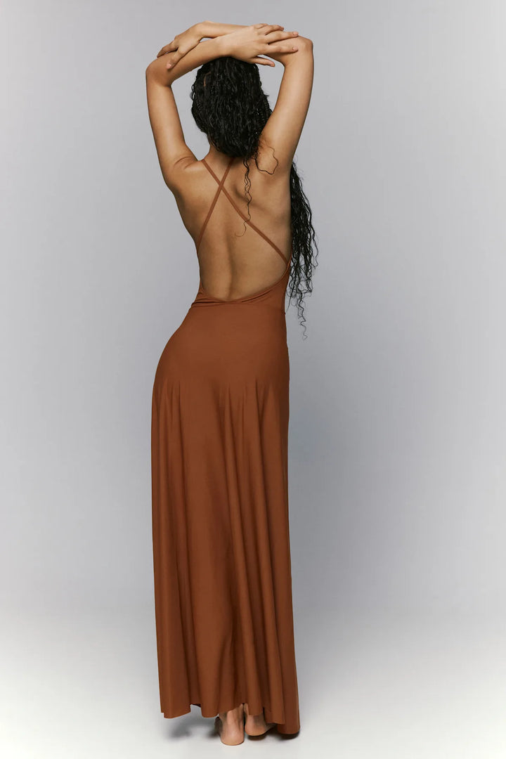 Sarda Swim Lita Beach Skirt in Kalahari Sand