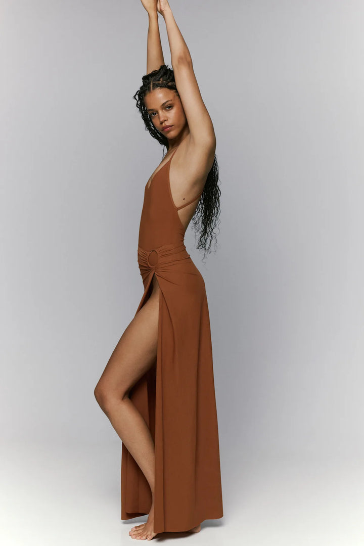 Sarda Swim Lita Beach Skirt in Kalahari Sand