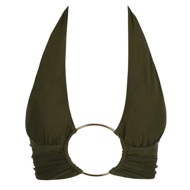 Sarda Swim Lita Padded Triangle Bikini in Olive Green
