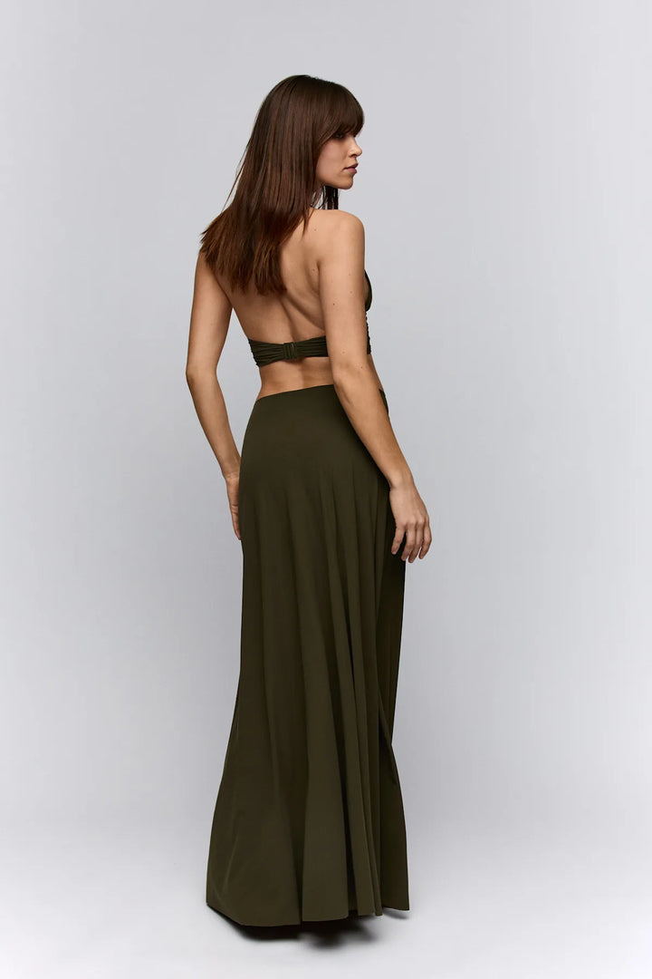 Sarda Swim Lita Beach Skirt in Olive Green