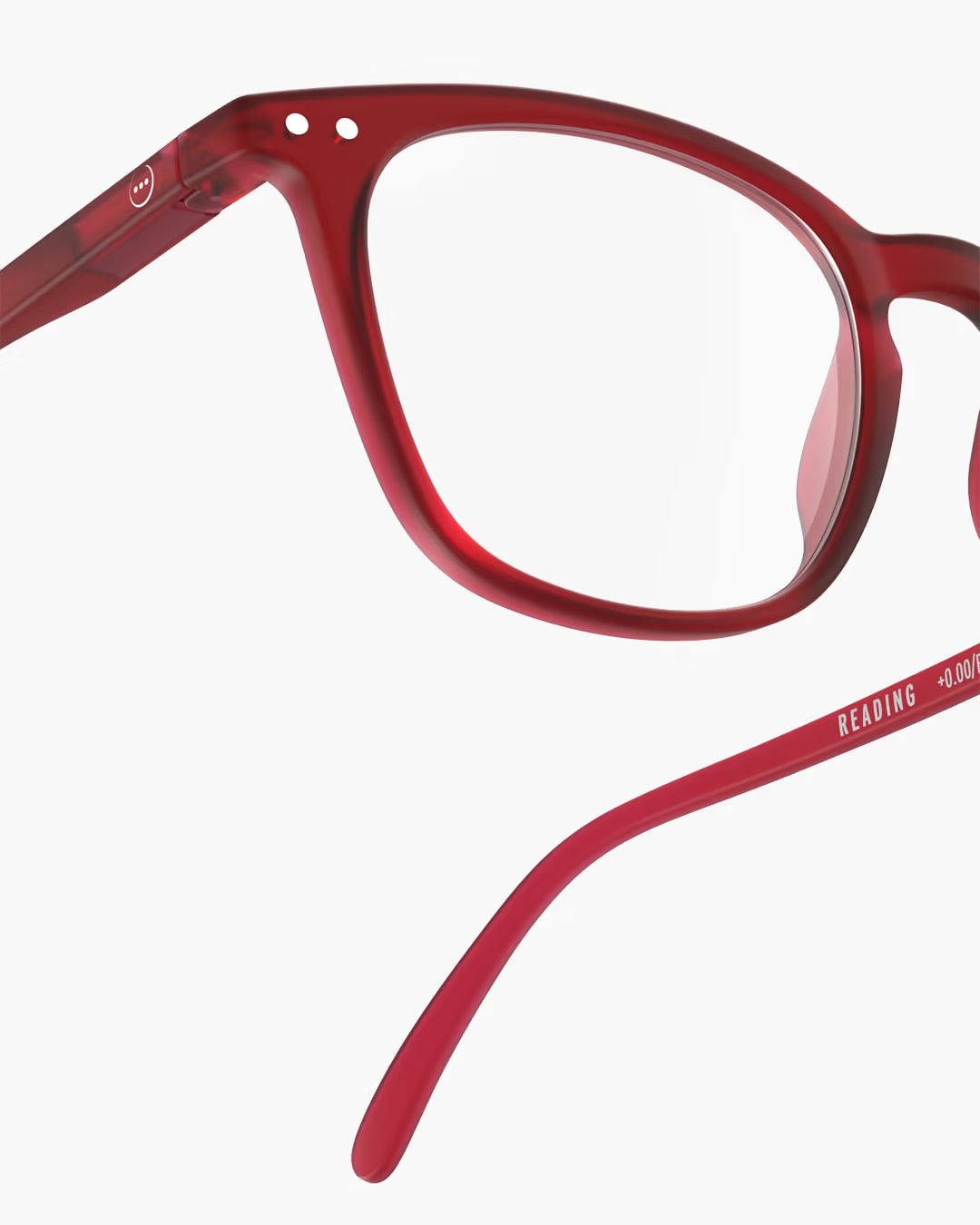 IZIPIZI #E The Trapeze Reading Glasses in Cherry Red
