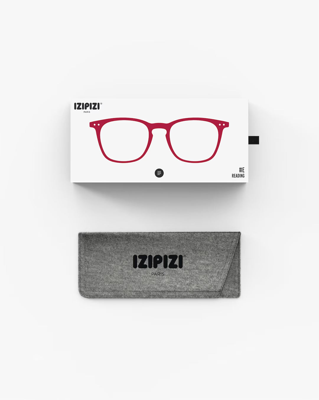 IZIPIZI #E The Trapeze Reading Glasses in Cherry Red