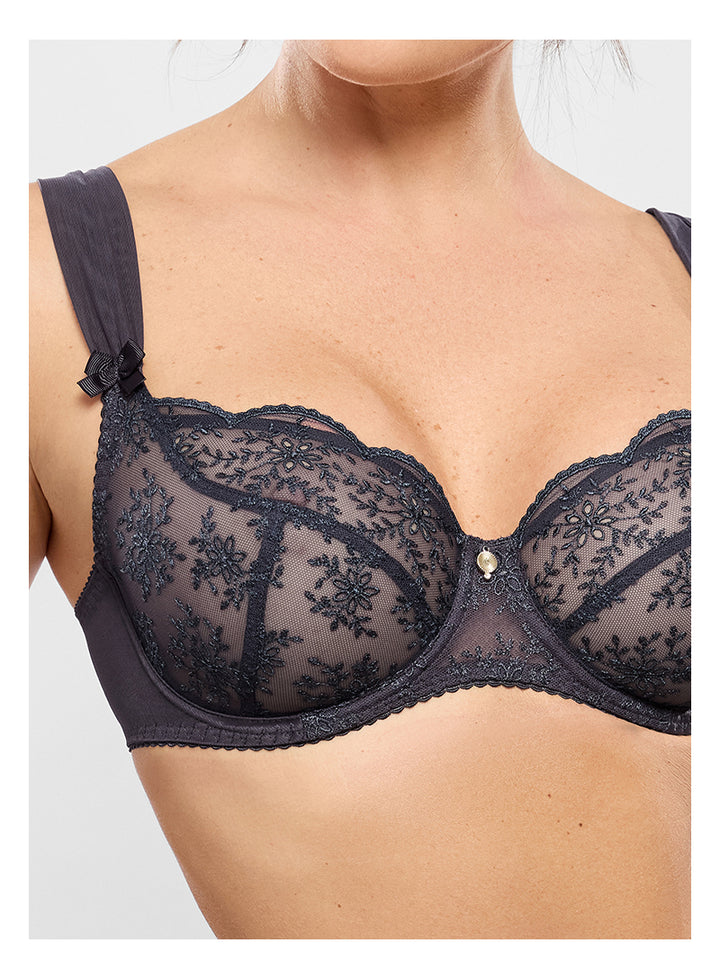 Empreinte Charlotte Low Neck Bra in Anthracite