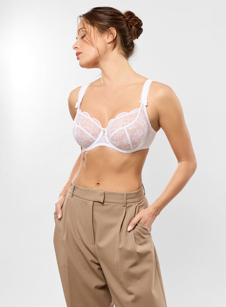 Empreinte Charlotte Low Neck Bra in White