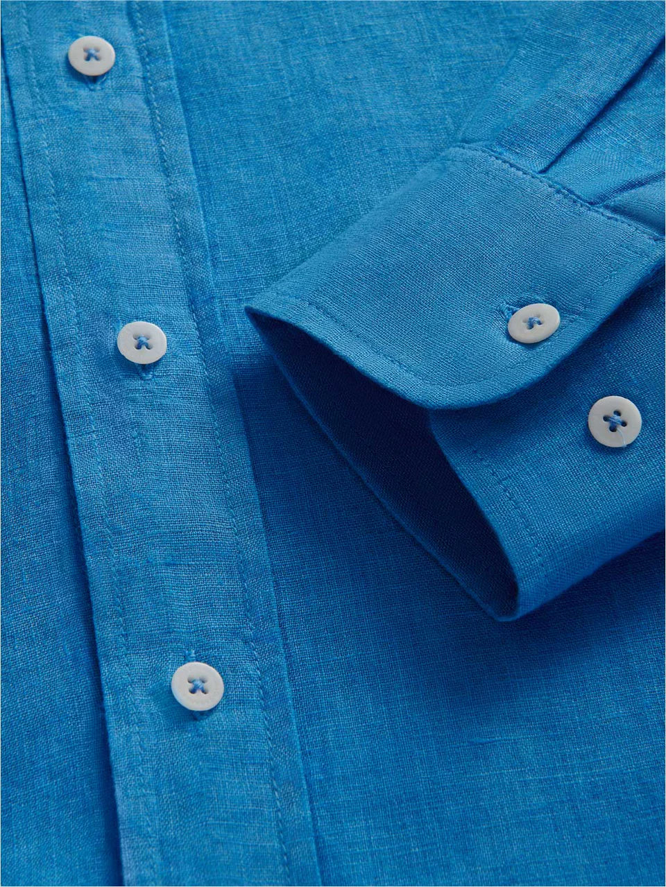 Love Brand Mens Abaco Linen Shirt in Yacht Blue