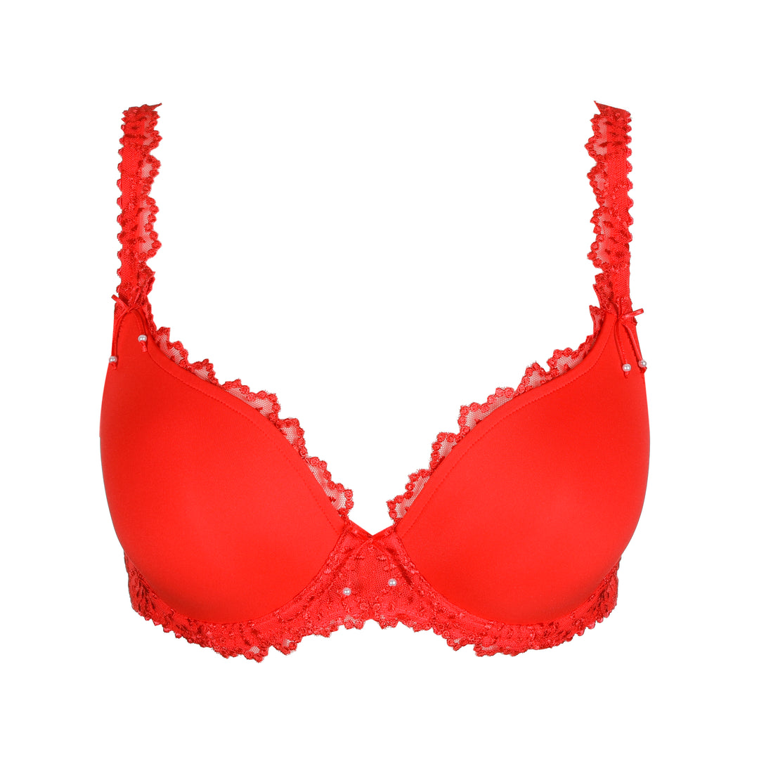 Marie Jo Jane Padded Heart Shape Bra in True Red