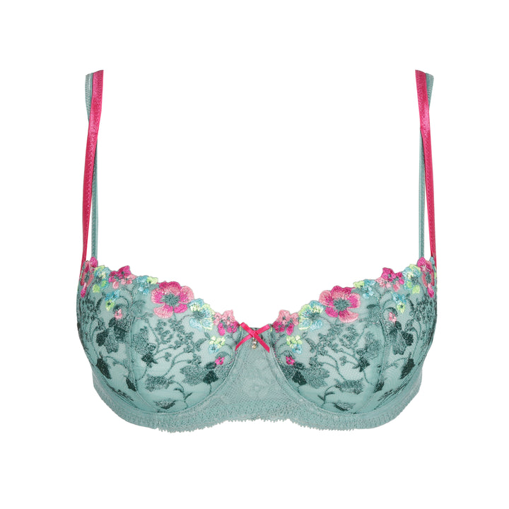 Marie Jo Lizelot Balcony Bra with Vertical Seam in Bali Green