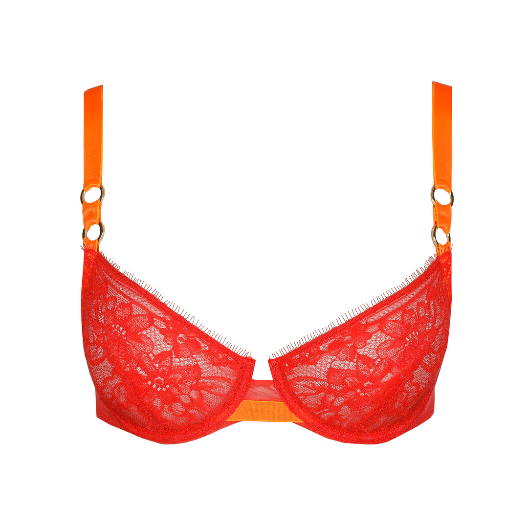 Sarda Lovelace Full Cup Bra in Hibiscus