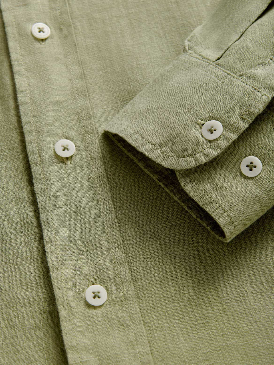 Love Brand Mens Abaco Linen Shirt in Kerala Green