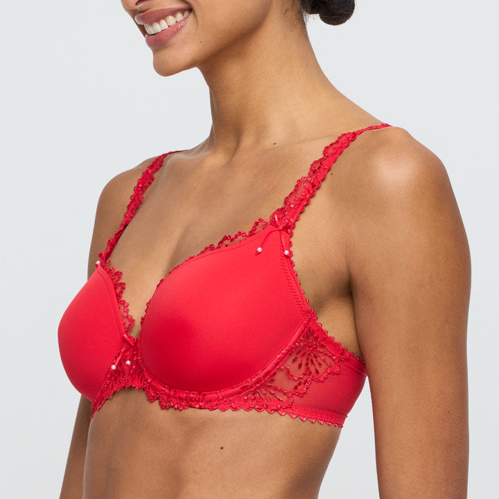 Marie Jo Jane Padded Heart Shape Bra in True Red