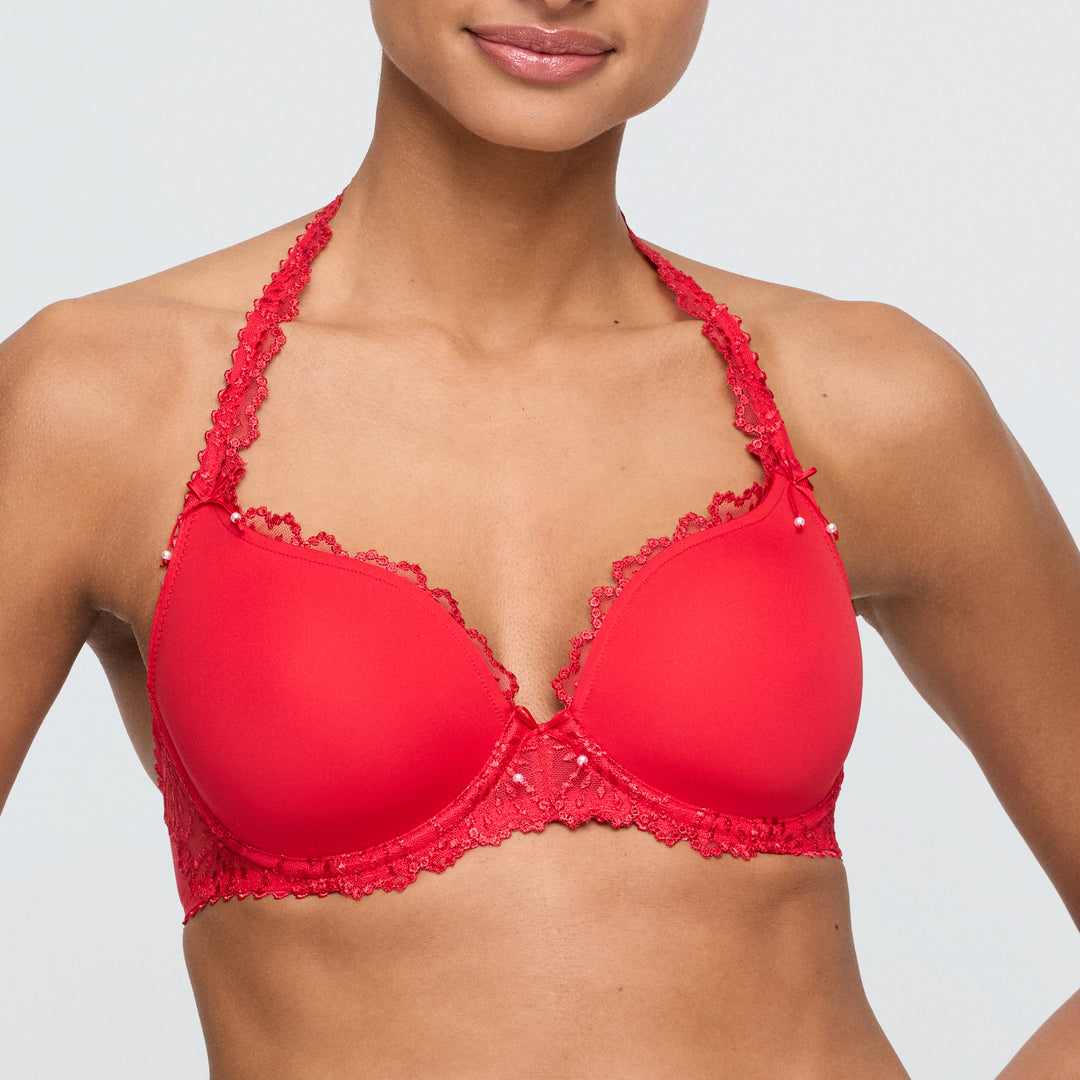 Marie Jo Jane Padded Heart Shape Bra in True Red