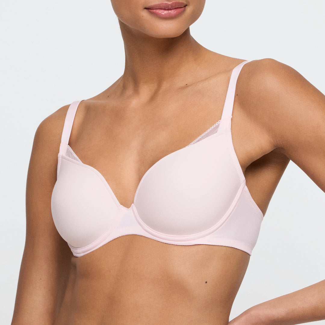 Marie Jo Milao Padded Heart Shape Bra in Pastel Pink