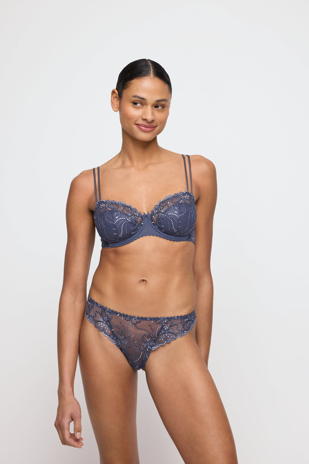 Marie Jo Jane Half Padded Balcony Bra in Blue Shadow