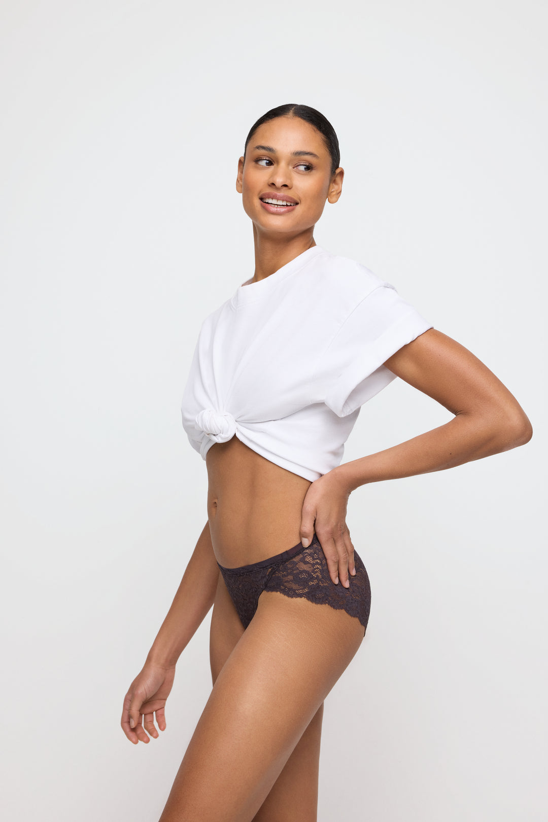 Marie Jo Color Studio Lace Rio Brief in Sweet Chocolate