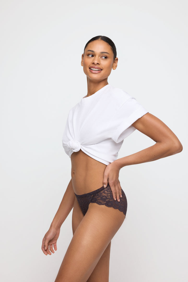 Marie Jo Color Studio Lace Rio Brief in Sweet Chocolate