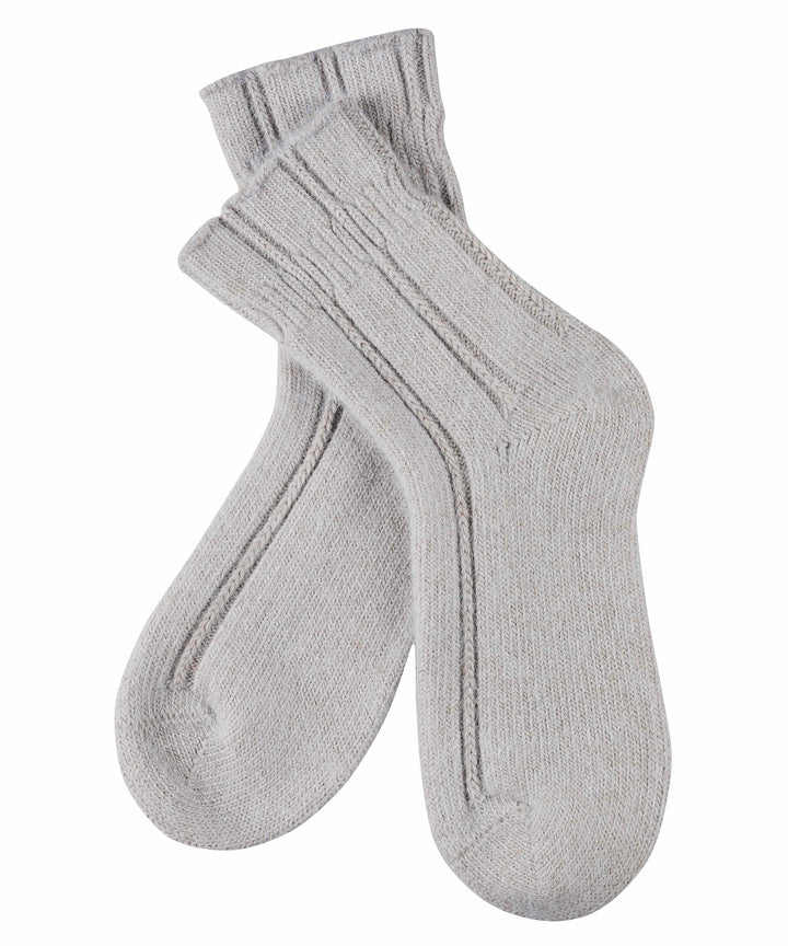 Falke Cosy Fluffy Angora Bedsock in Silver