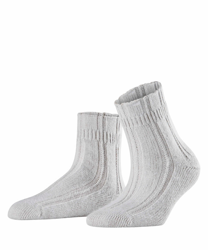 Falke Cosy Fluffy Angora Bedsock in Silver