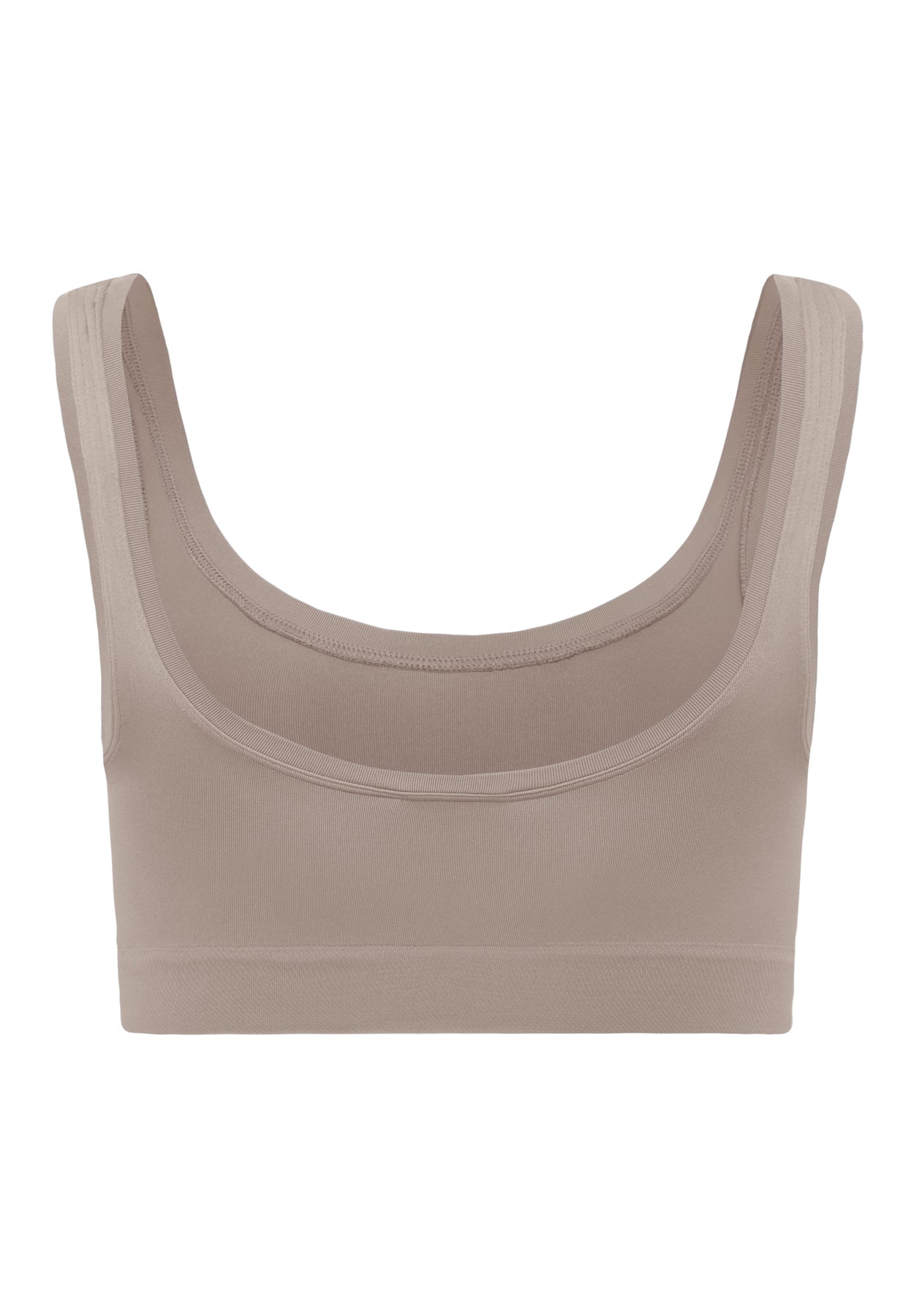 Hanro Touch Feeling Bralette Crop Top Non Wired Bra in Taupe Grey