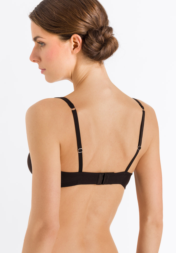 Hanro Cotton Sensation Soft Cup Wireless Bra in Black