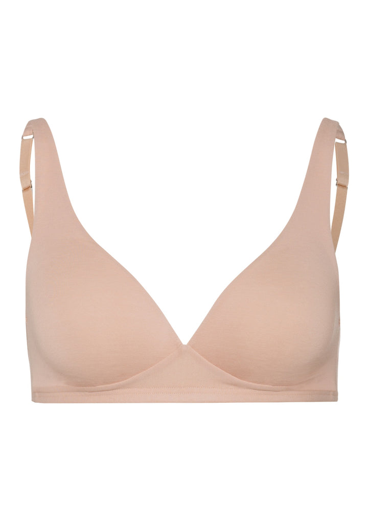 Hanro Cotton Sensation Soft Cup Wireless Bra in Beige