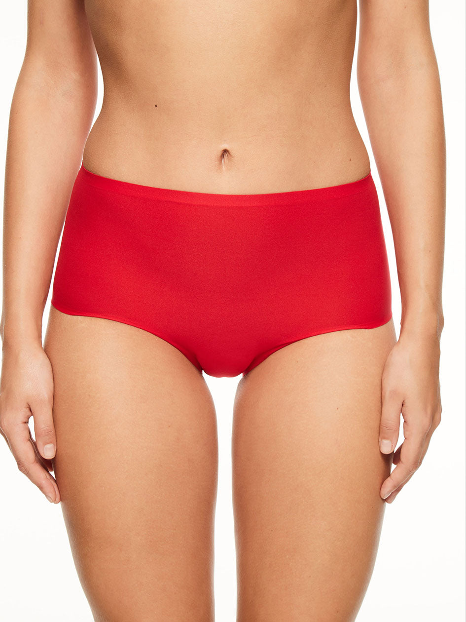 Chantelle Soft Stretch High Waist Brief in Poppy Red